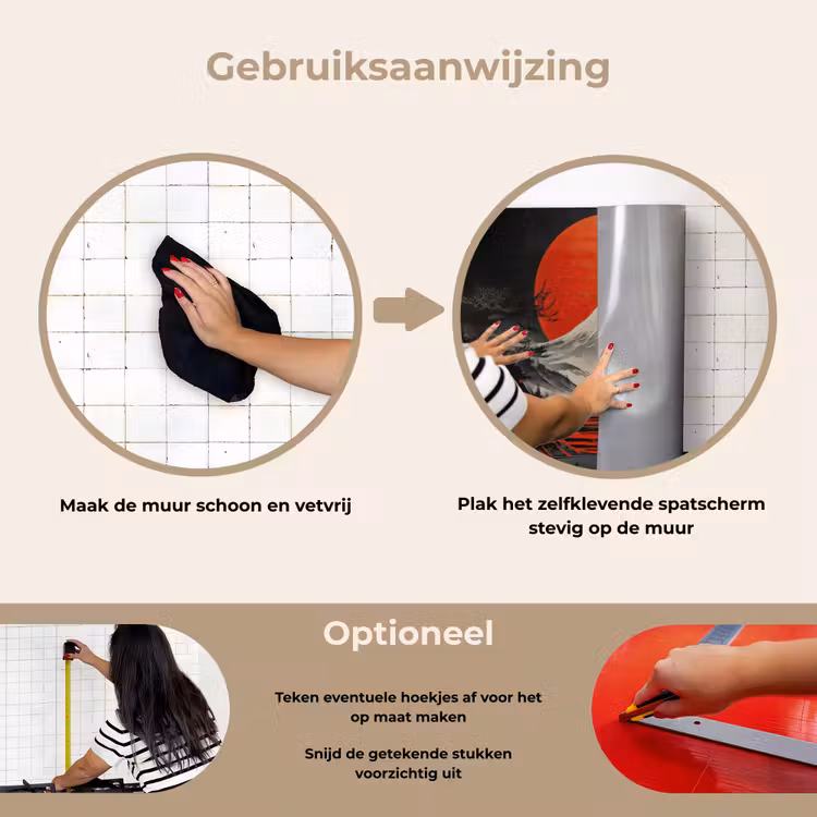 Spatscherm keuken - Krijger - Rode trappen - Zon - Berg — 6