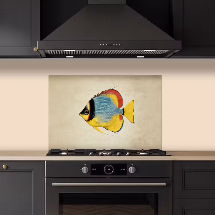 Spatscherm keuken - Kleurrijk - Vis - Schubben - Illustratie — 5