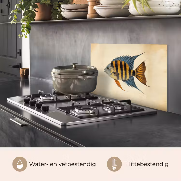 Spatscherm keuken - Vis - Tropisch - Strepen - Vinnen — 2
