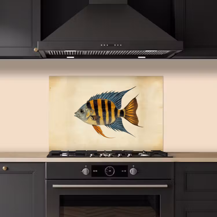 Spatscherm keuken - Vis - Tropisch - Strepen - Vinnen — 5