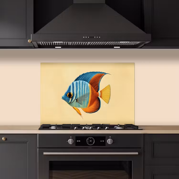 Spatscherm keuken - Vis - Vinnen - Blauw - Ogen — 5