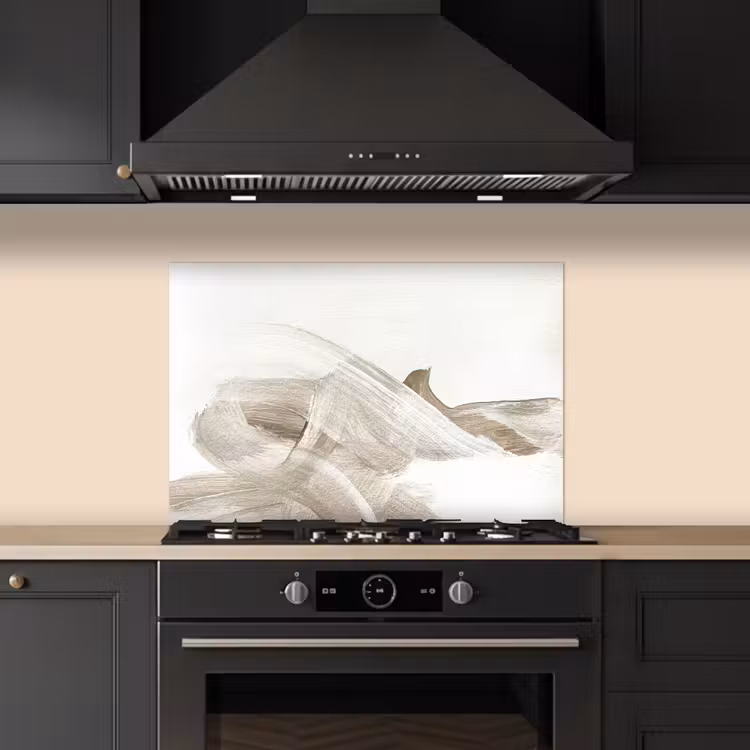 Spatscherm keuken - Abstract - Moderne kunst - Beige — 5