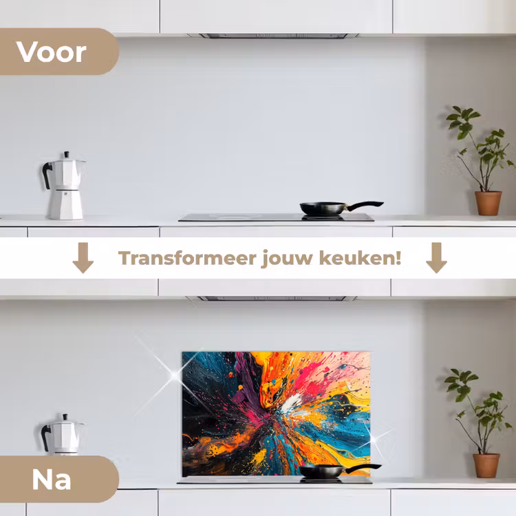 Spatscherm keuken - Kleuren - Verf - Patroon — 7