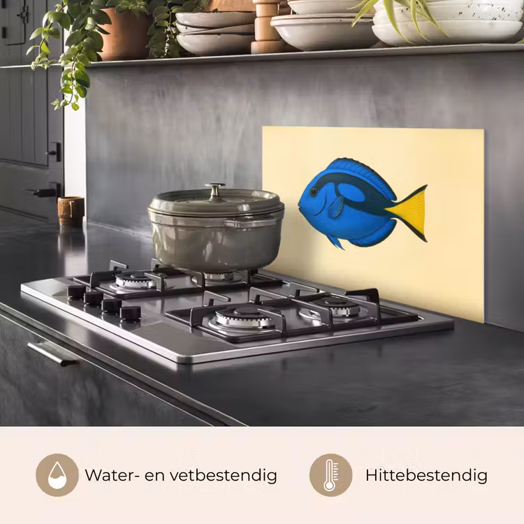 Spatscherm keuken - Blauw - Dory - Vis - Staartvin — 2