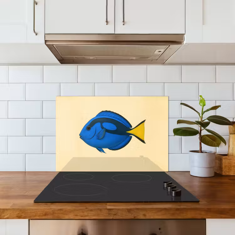 Spatscherm keuken - Blauw - Dory - Vis - Staartvin — 3