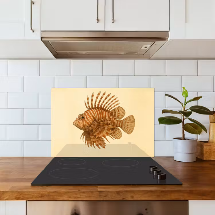 Spatscherm keuken - Strepen - Vis - Rond - Stekels — 3