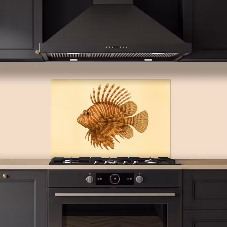 Spatscherm keuken - Strepen - Vis - Rond - Stekels — 5