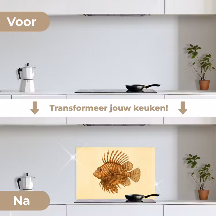 Spatscherm keuken - Strepen - Vis - Rond - Stekels — 7