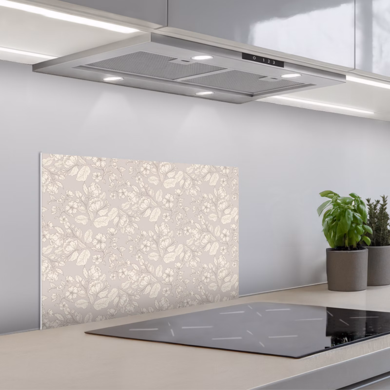 Spatscherm keuken - Pioenrozen - Bloesem - Bessen — 1