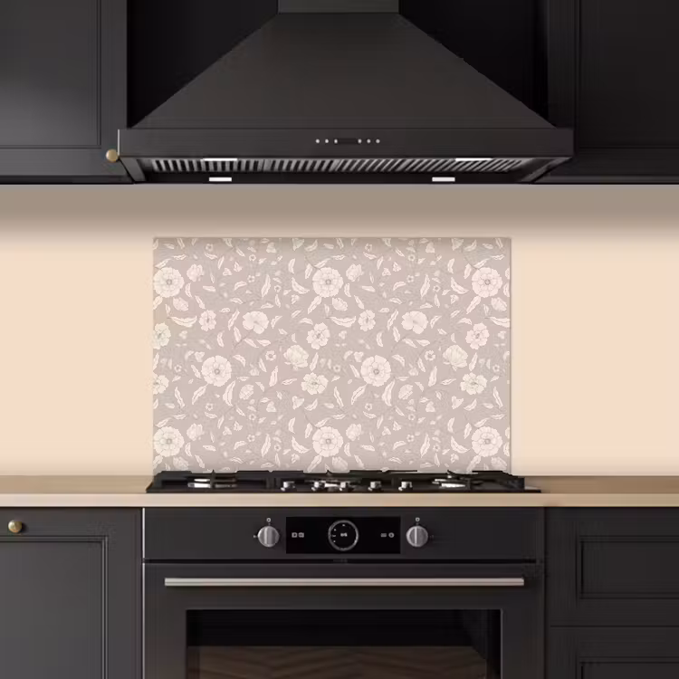 Spatscherm keuken - Bloemen - Blaadjes - Patroon — 5