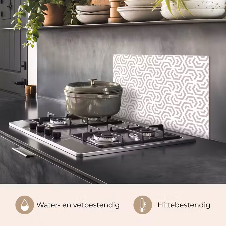Spatscherm keuken - Grafisch - Patroon - Modern - Hexagon — 2