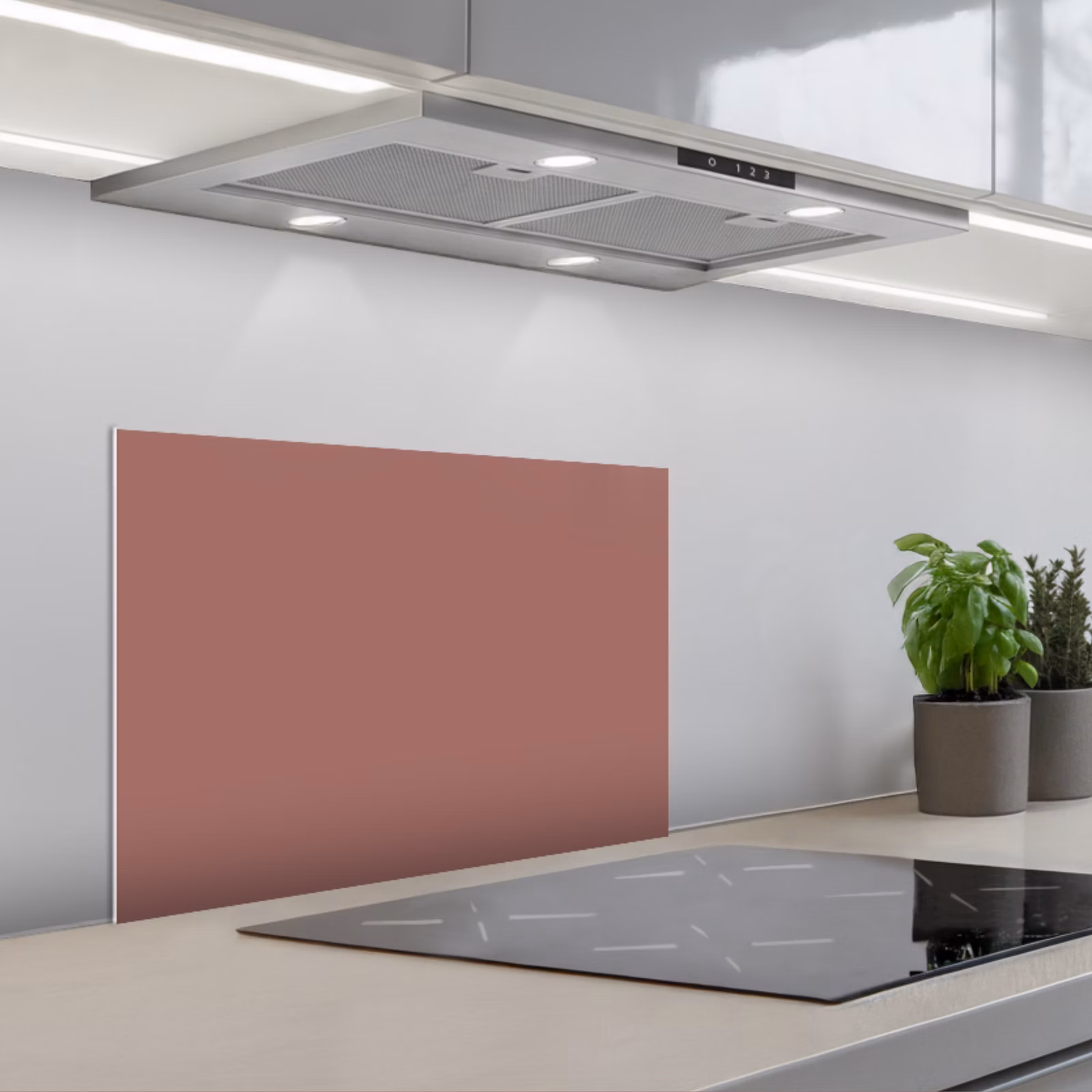 Spatscherm keuken - Terracotta - Patronen - Roze — 1