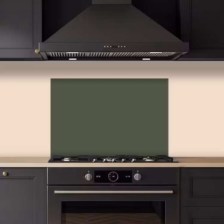 Spatscherm keuken - Groen - Effen kleur - Olijfgroen — 5