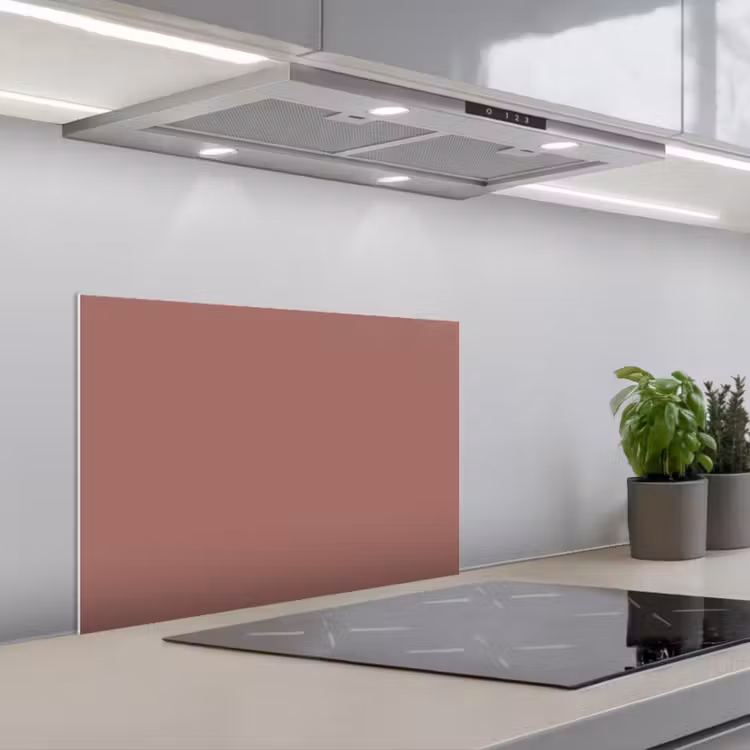 Spatscherm keuken - Terracotta - Patronen - Roze — 1
