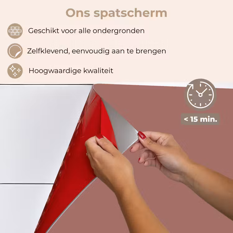 Spatscherm keuken - Terracotta - Patronen - Roze — 4