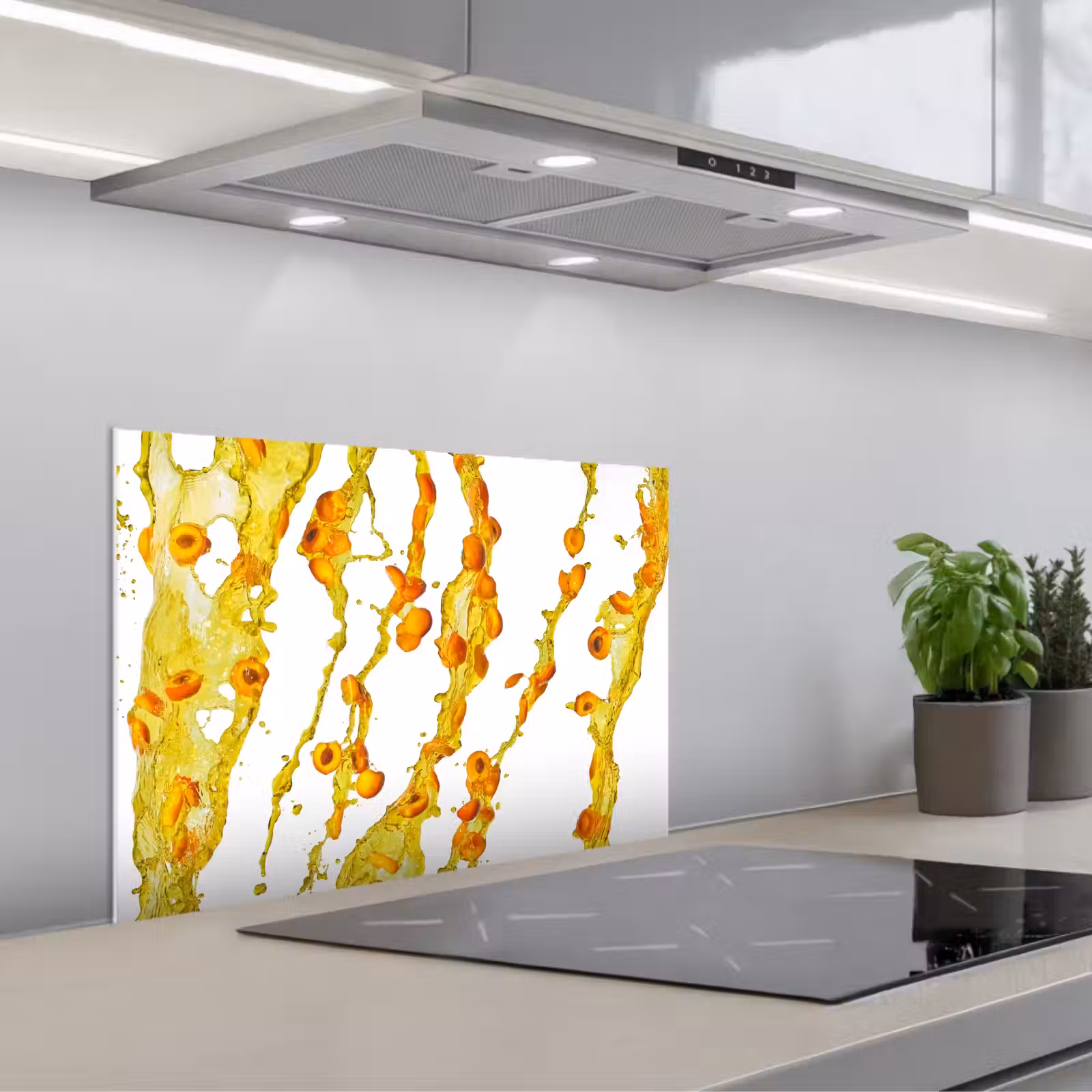 Spatscherm keuken - Oranje - Geel - Splash - Fruit — 1