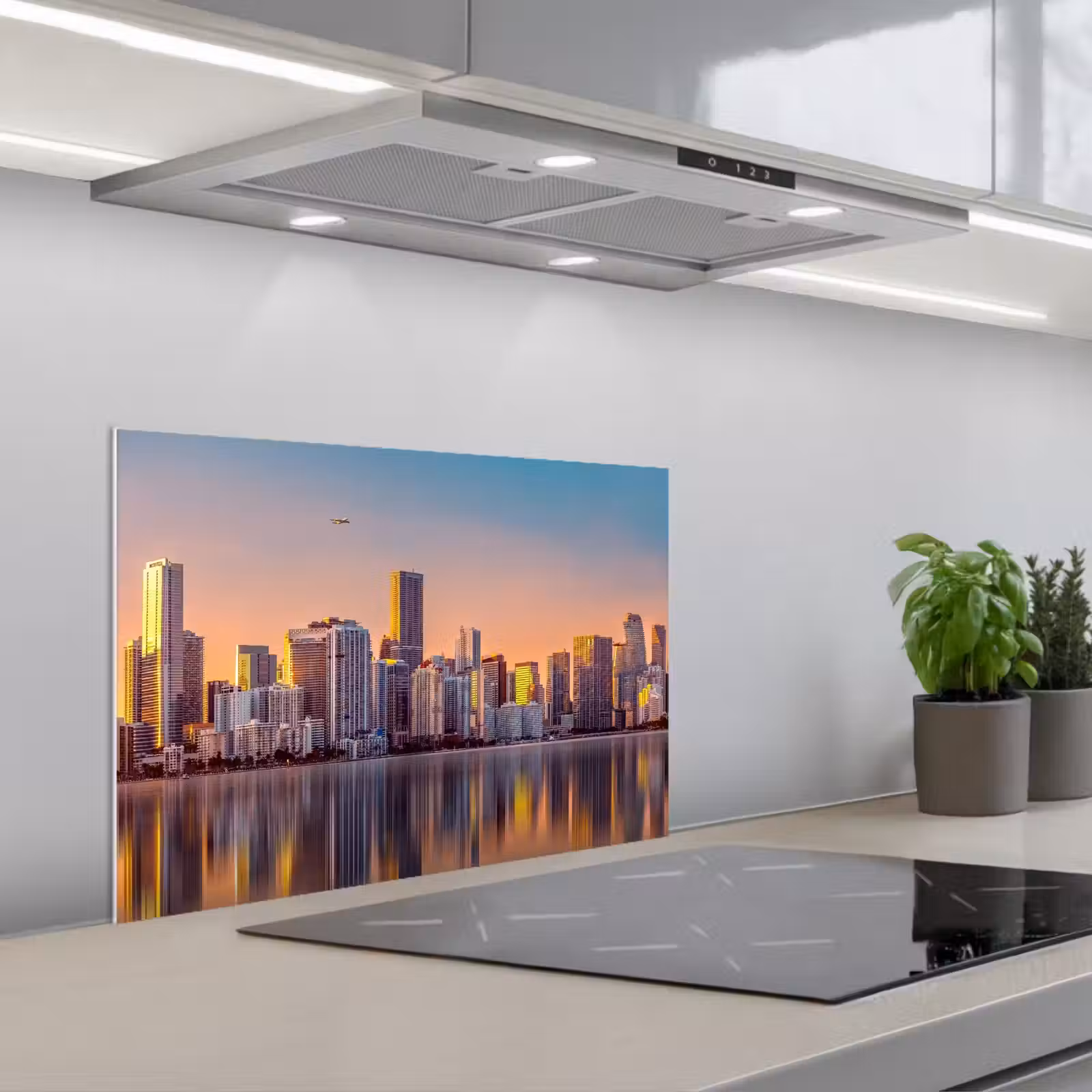 Spatscherm keuken - Skyline - Gebouwen - Steden — 1