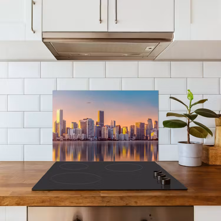Spatscherm keuken - Skyline - Gebouwen - Steden — 3
