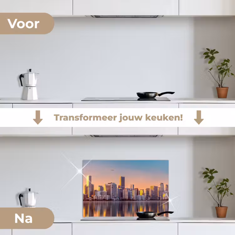 Spatscherm keuken - Skyline - Gebouwen - Steden — 7