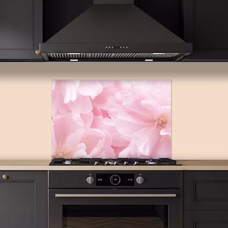 Spatscherm keuken - Bloemenpracht - Bloemen - Roze - Pioenroos — 5