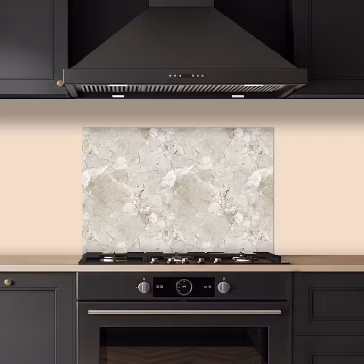 Spatscherm keuken - Marmer - Grijs - Aders — 5