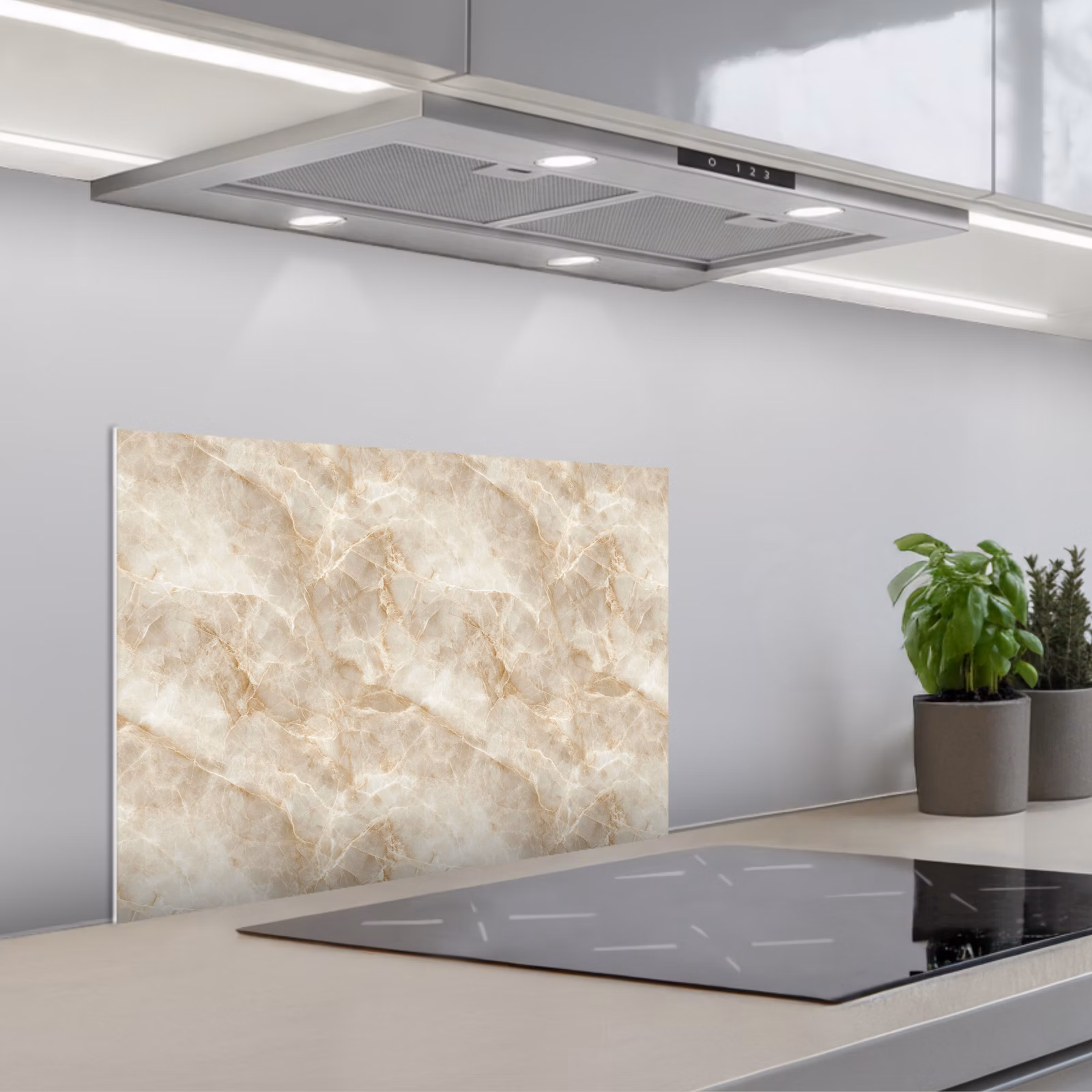 Spatscherm keuken - Lichtbeige - Onyx - Subtiel — 1
