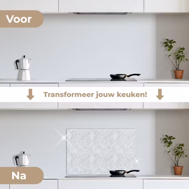 Spatscherm keuken - Grijs - Terrazzo-effect - Beton — 7