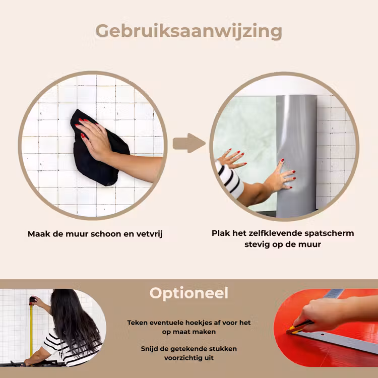 Spatscherm keuken - Groen - Marmer - Vloeiende aders — 6