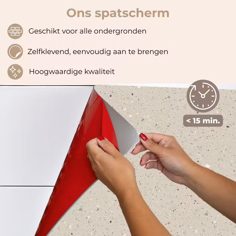 Spatscherm keuken - Lichtbeige - Terrazzo - Grijs — 4