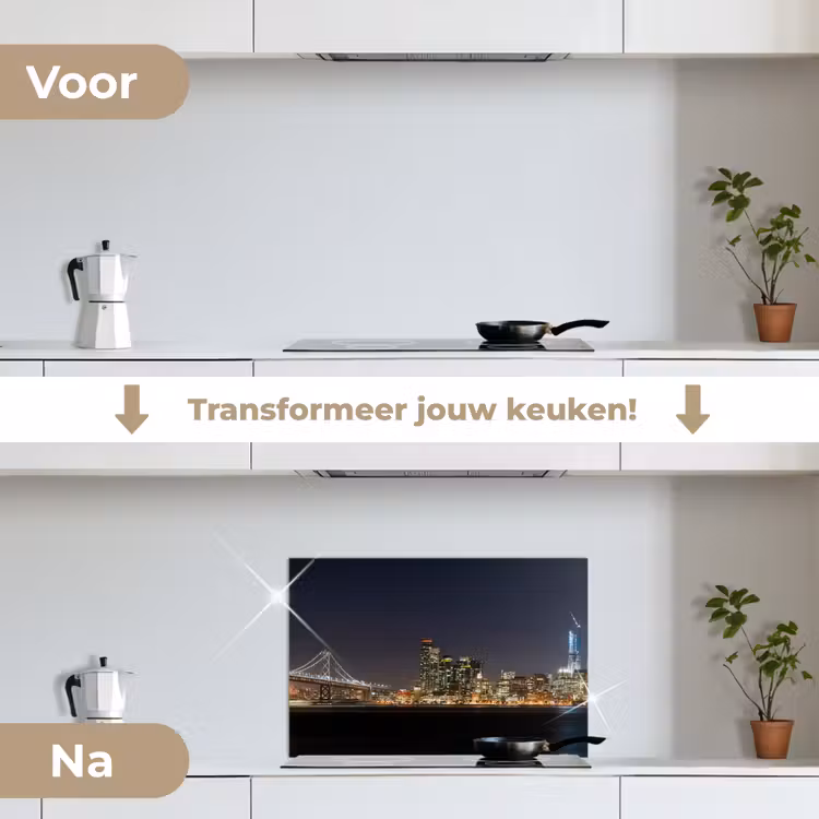 Spatscherm keuken - Verlichting - Hemel - Wolkenkrabbers - Skyline — 7