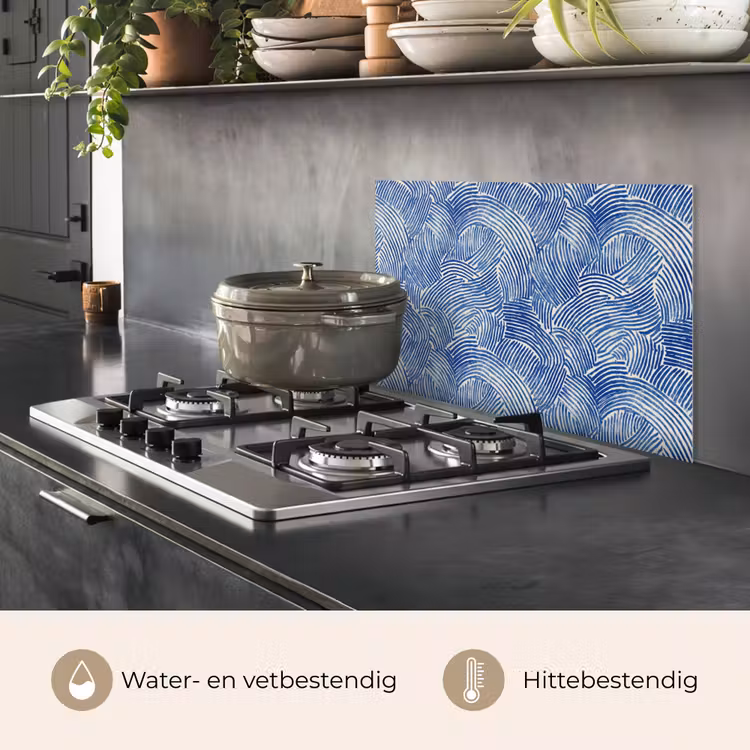 Spatscherm keuken - Modern - Abstract - Blauw — 2