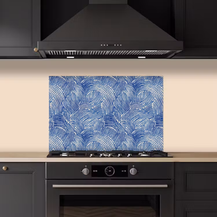 Spatscherm keuken - Modern - Abstract - Blauw — 5