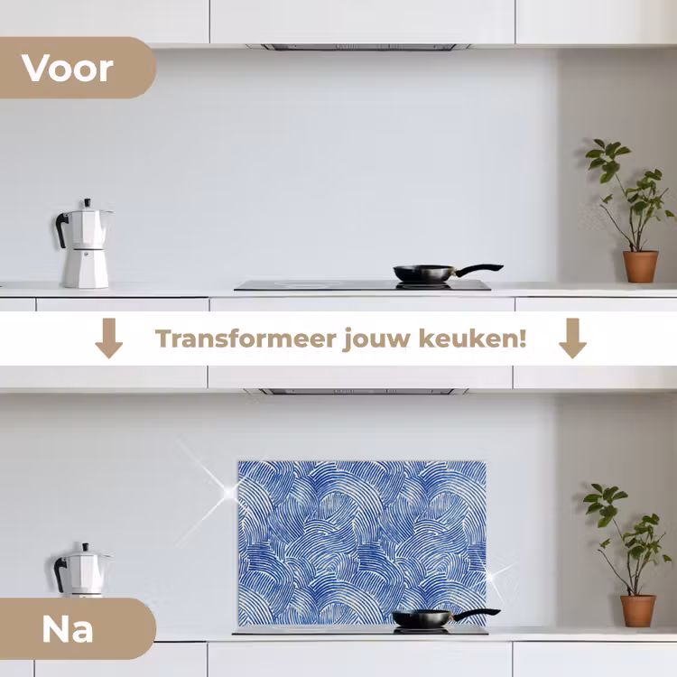 Spatscherm keuken - Modern - Abstract - Blauw — 7