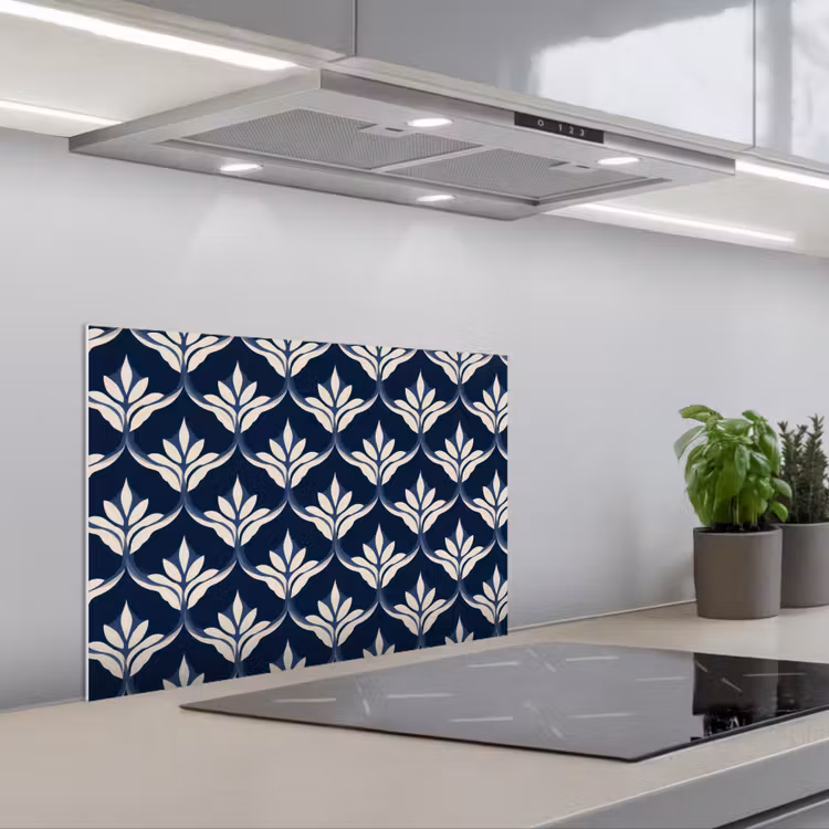 Spatscherm keuken - Modern - Ontwerp - Blauw — 1