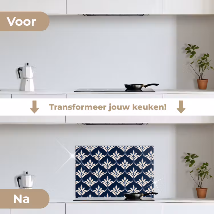 Spatscherm keuken - Modern - Ontwerp - Blauw — 7