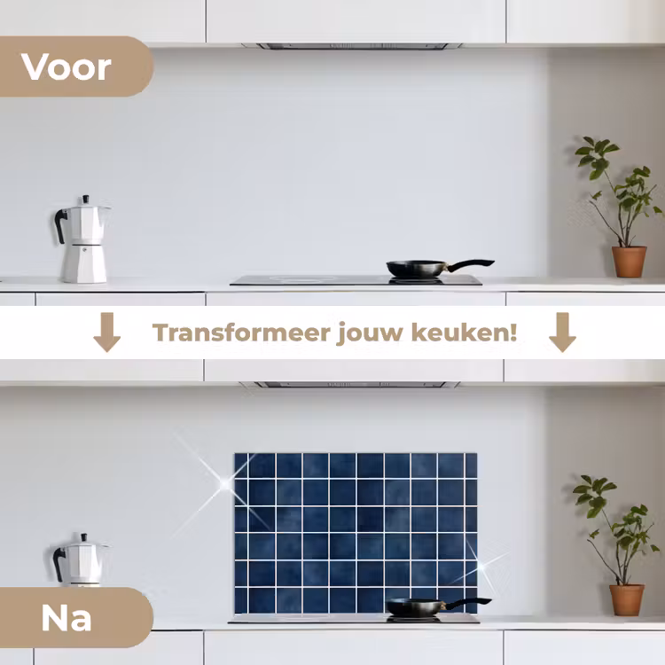 Spatscherm keuken - Tegel - Modern - Blauw — 7
