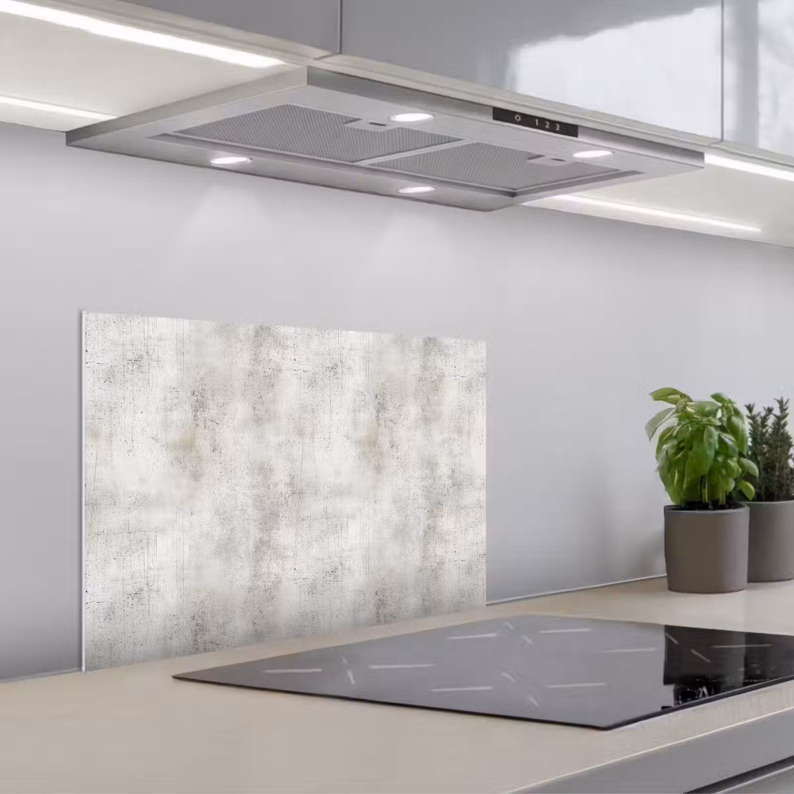 Spatscherm keuken - Grijs - Beton - Verweerd — 1