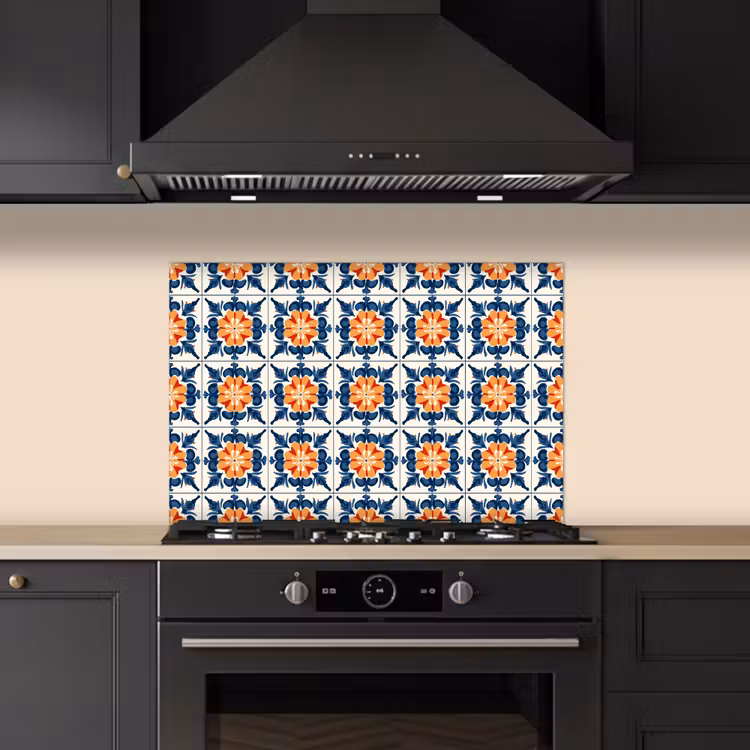 Spatscherm keuken - Traditioneel - Tegel - Oranje — 5