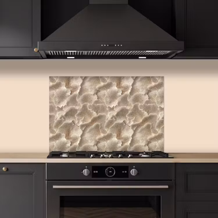 Spatscherm keuken - Waaierstructuren - Beige - Vezeltextuur — 5