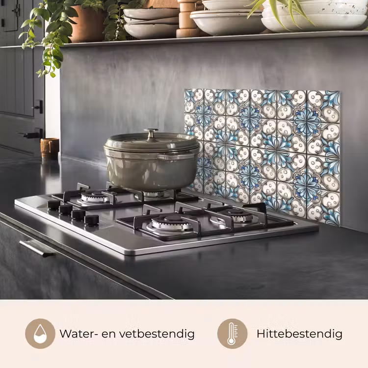 Spatscherm keuken - Barok - Tegel - Kleurrijk — 2