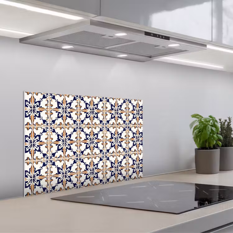 Spatscherm keuken - Klassiek - Patroon - Kleurrijk — 1