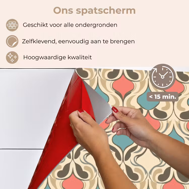 Spatscherm keuken - Barok - Retro - Kleurrijk — 4