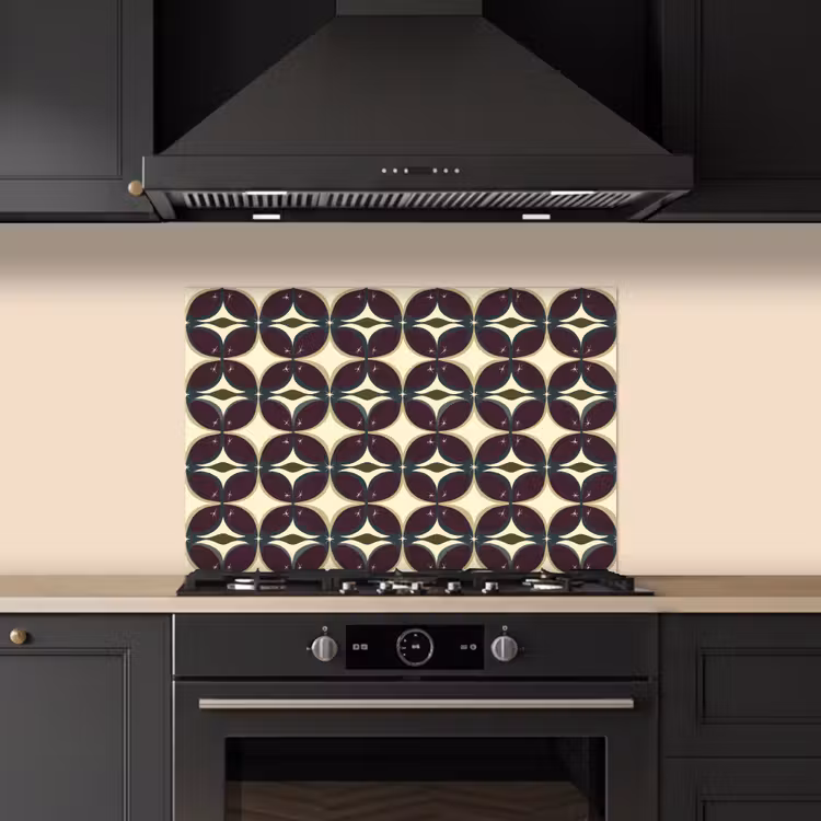 Spatscherm keuken - Cirkel - Retro - Kleurrijk — 5