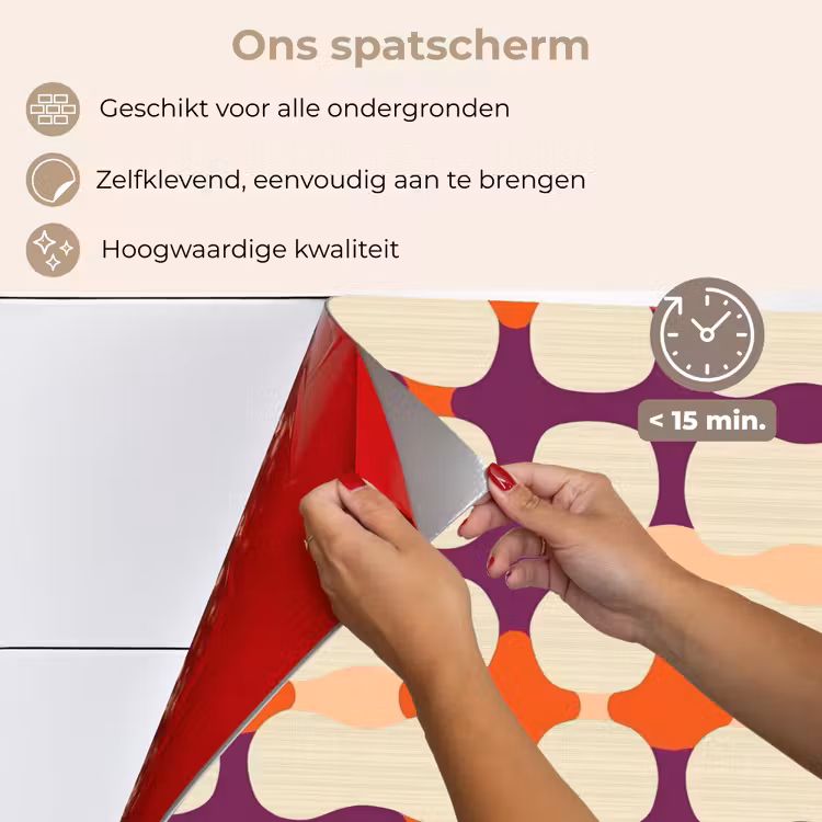 Spatscherm keuken - Modern - Patroon - Kleurrijk — 4