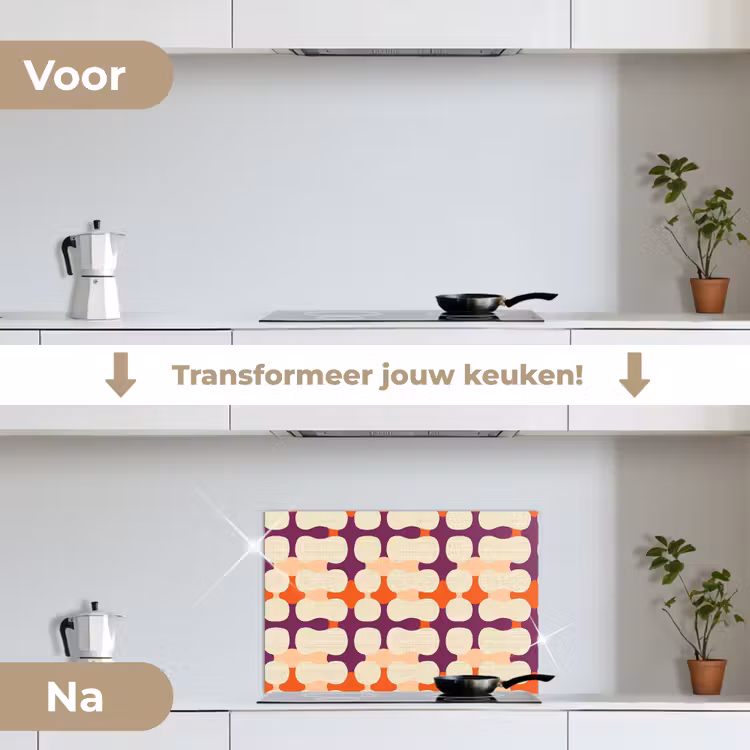 Spatscherm keuken - Modern - Patroon - Kleurrijk — 7