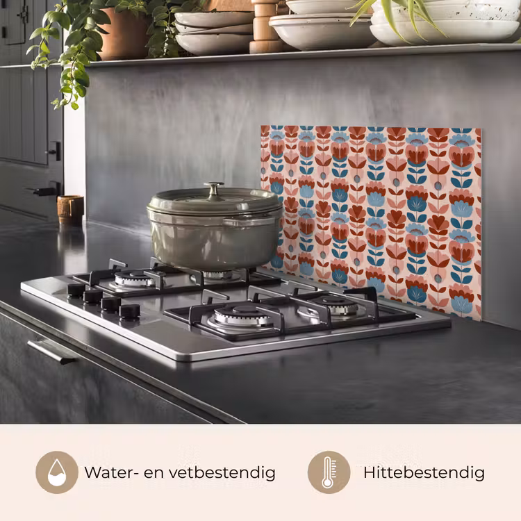Spatscherm keuken - Vintage - Motief - Kleurrijk — 2