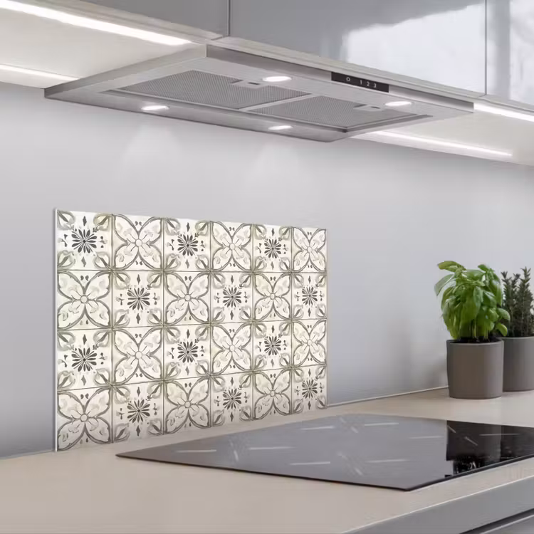 Spatscherm keuken - Antiek - Tegel - Beige — 1