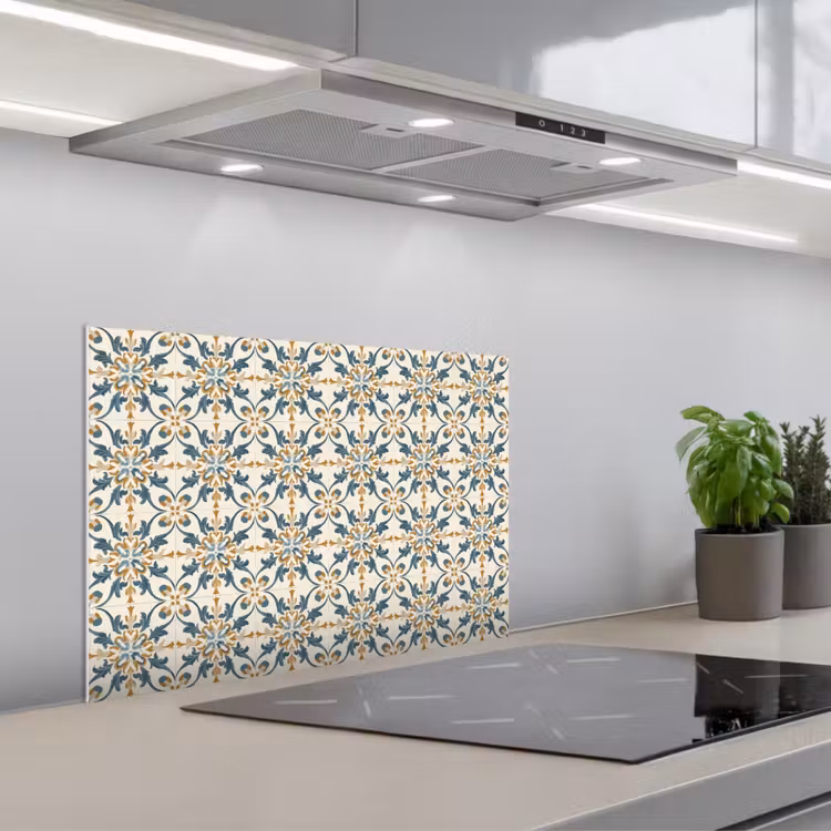 Spatscherm keuken - Patroon - Klassiek - Kleurrijk — 1