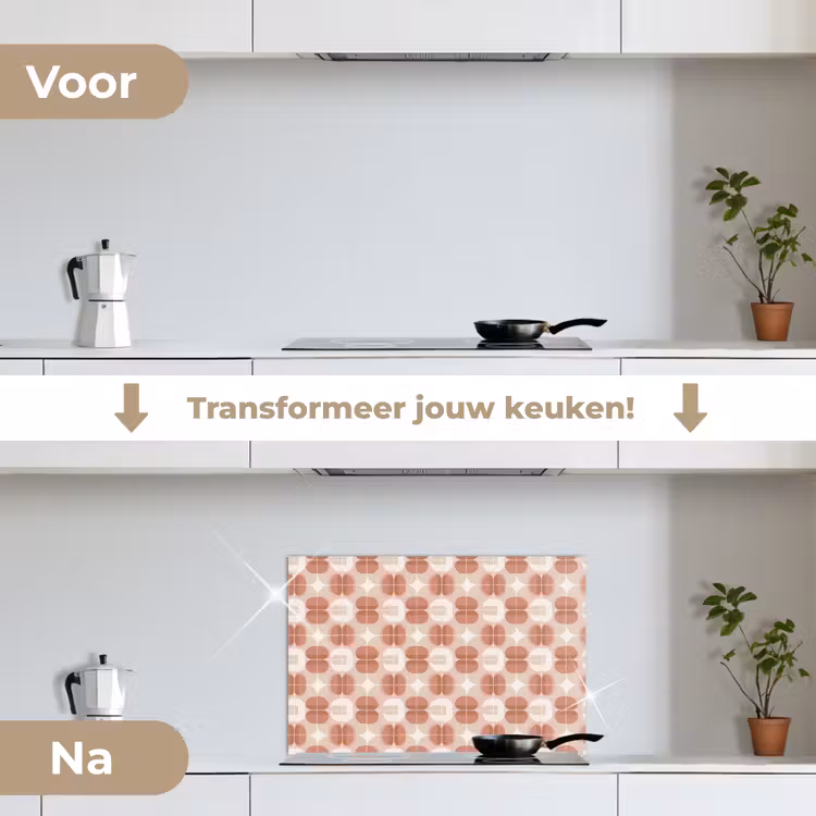 Spatscherm keuken - Retro - Klassiek - Roze — 7