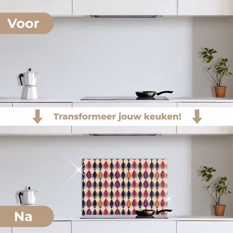 Spatscherm keuken - Vintage - Retro - Kleurrijk — 7